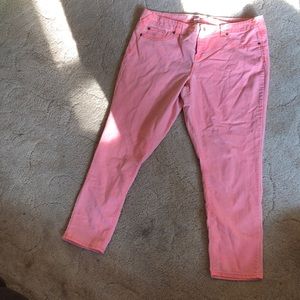 Pink Jean Capris